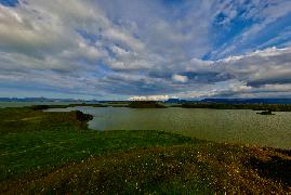 bord du lac Stakholstjorn, route 848, Islande,