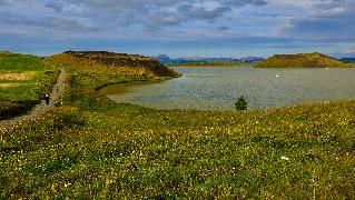 bord du lac Stakholstjorn, route 848, Islande,